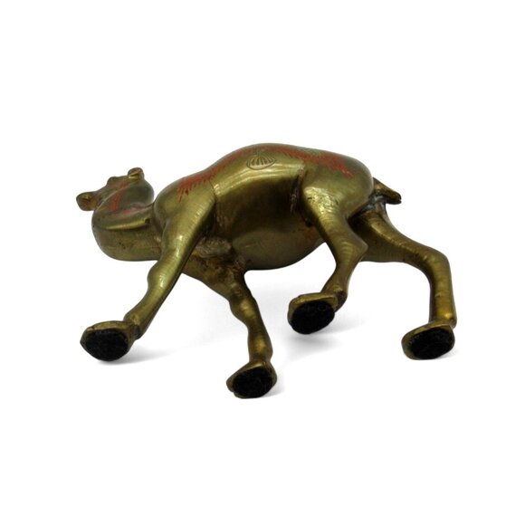 BRASS CAMEL with Painted Accents India Vintage 6" - Picture 9 of 10